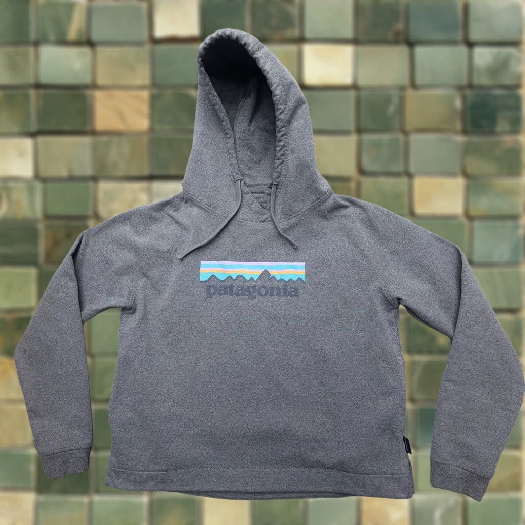 Patagonia Patagonia Hoodie Womens Large Gray Logo, P-6 Uprisal, Pullover, Fleece, Hooded, Solid, Outdoor, Hiking, Walking, Vintage N/A Size L / US 10 / IT 46 - 1 Thumbnail