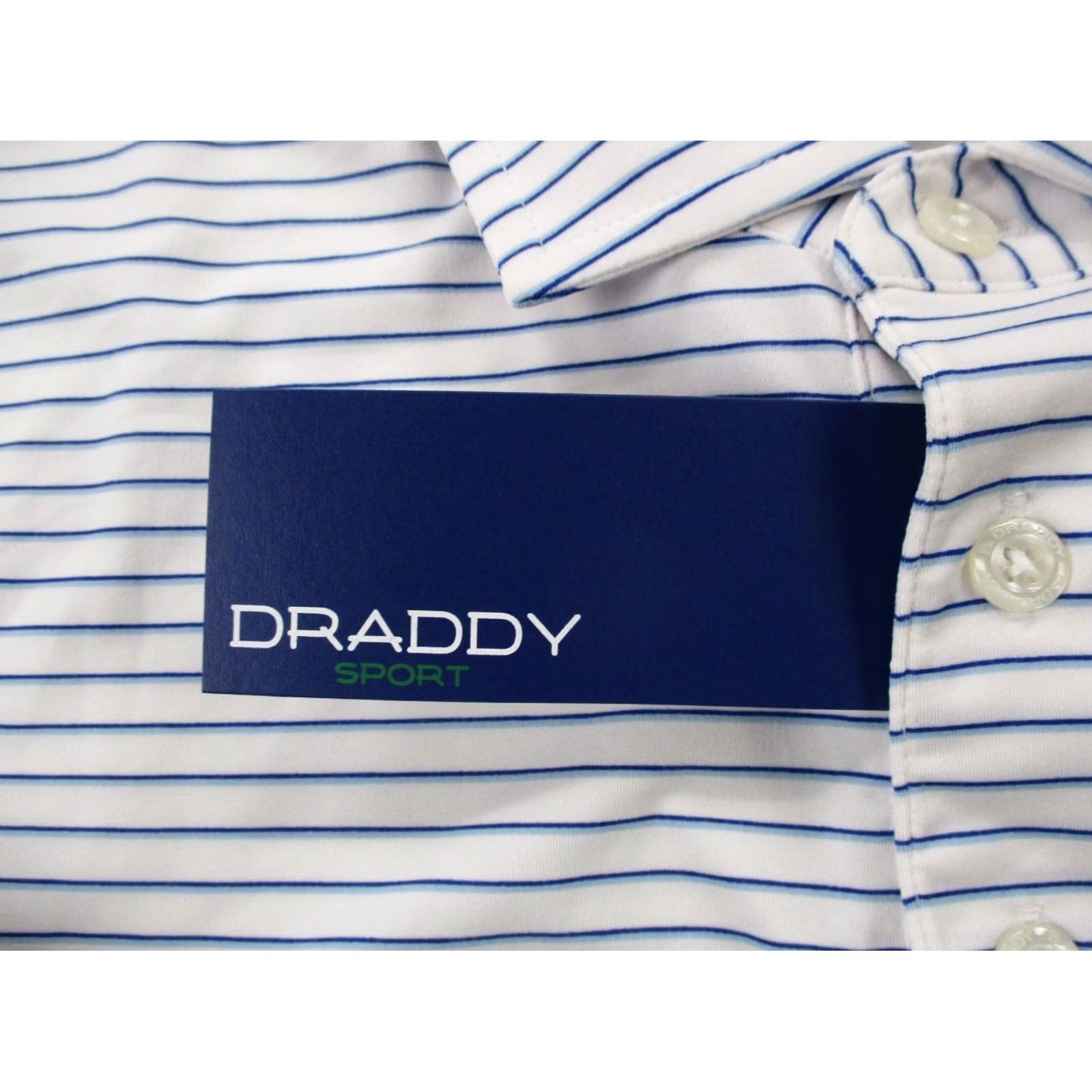 Vintage Draddy Sport Shirt Mens L White Polo Golf Performance Stretch NEW Size US L / EU 52-54 / 3 - 7 Thumbnail