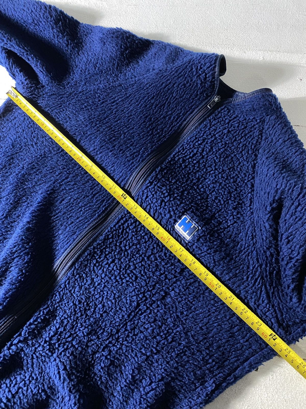 Helly Hansen × Vintage 80s Vintage Helly Hansen Blue Full Zip Fleece Sherpa Jacket Size US L / EU 52-54 / 3 - 7 Thumbnail