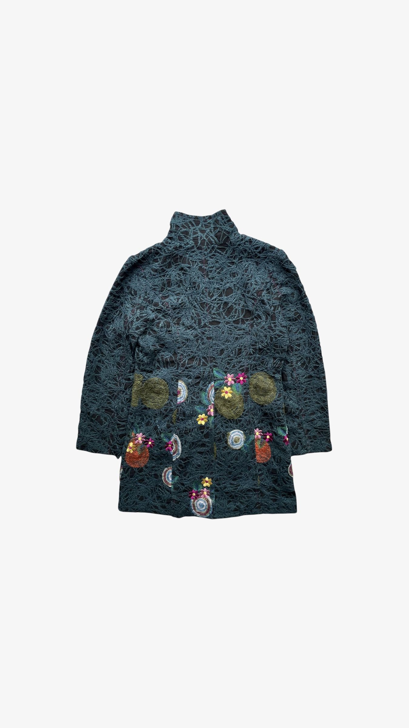 Desigual Vintage Y2K Women's Desigual Abstract Floral Coat Size M / US 6-8 / IT 42-44 - 3 Thumbnail