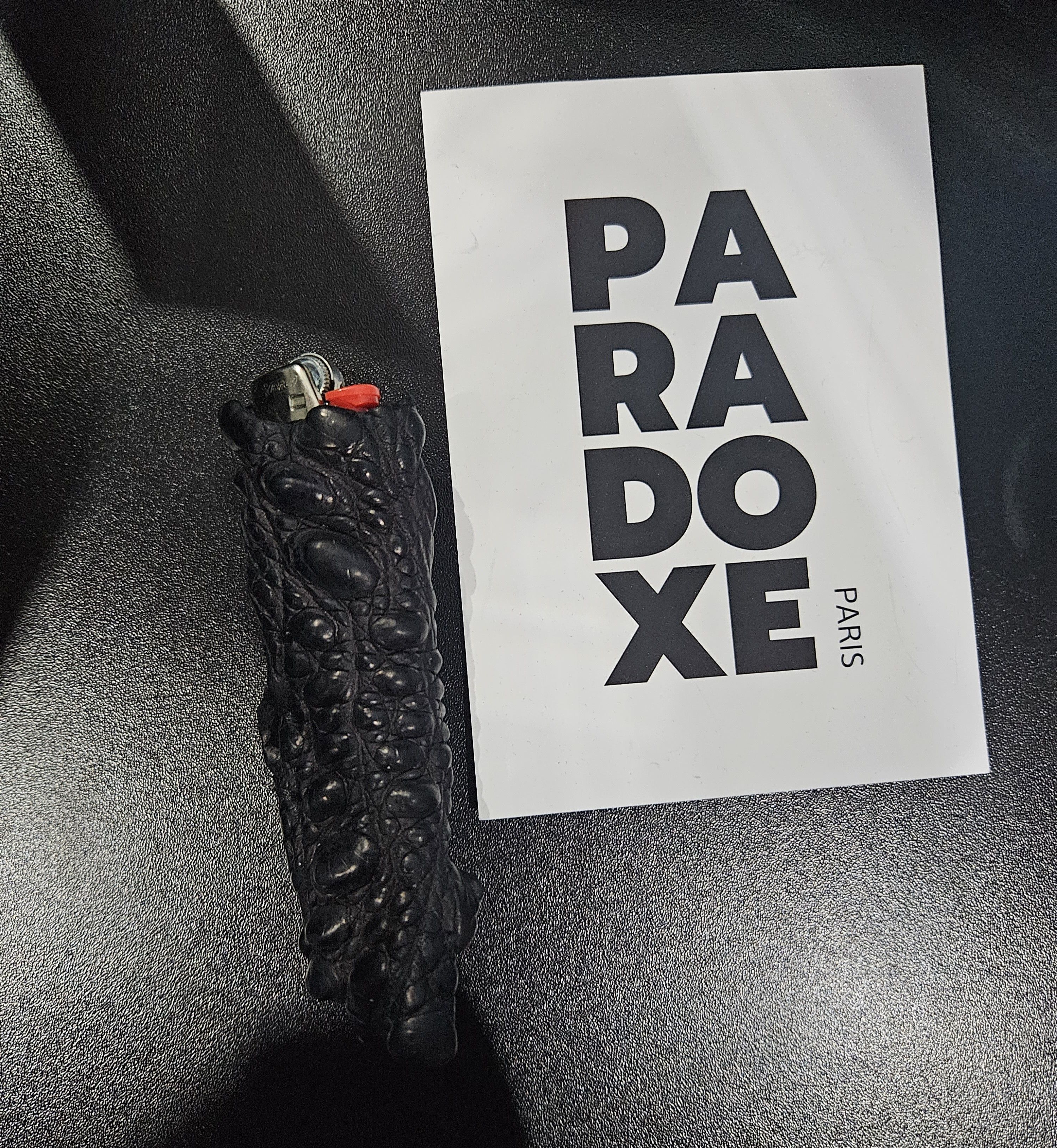 Paradoxe Paris Paradoxe Paris 1 Of 1 Crocodile Leather Lighter Case Size ONE SIZE - 1 Thumbnail