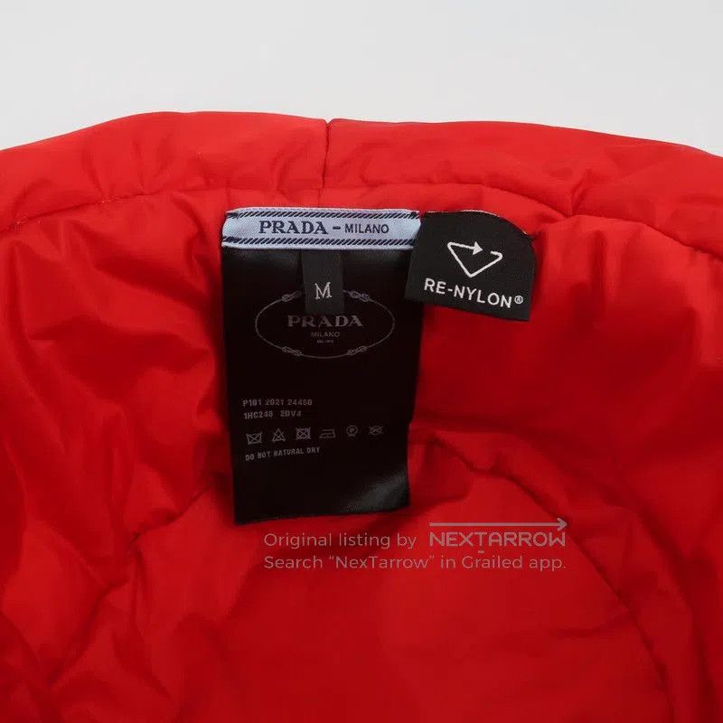 Prada Prada Red Logo Bucket Hat for Stylish Protection. Size ONE SIZE - 4 Thumbnail