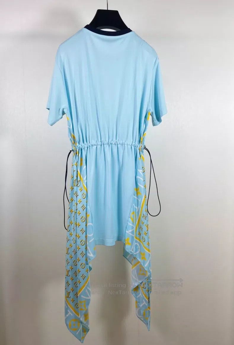 Louis Vuitton Louis Vuitton Blue Patchwork Dress Size S / US 4 / IT 40 - 2 Thumbnail