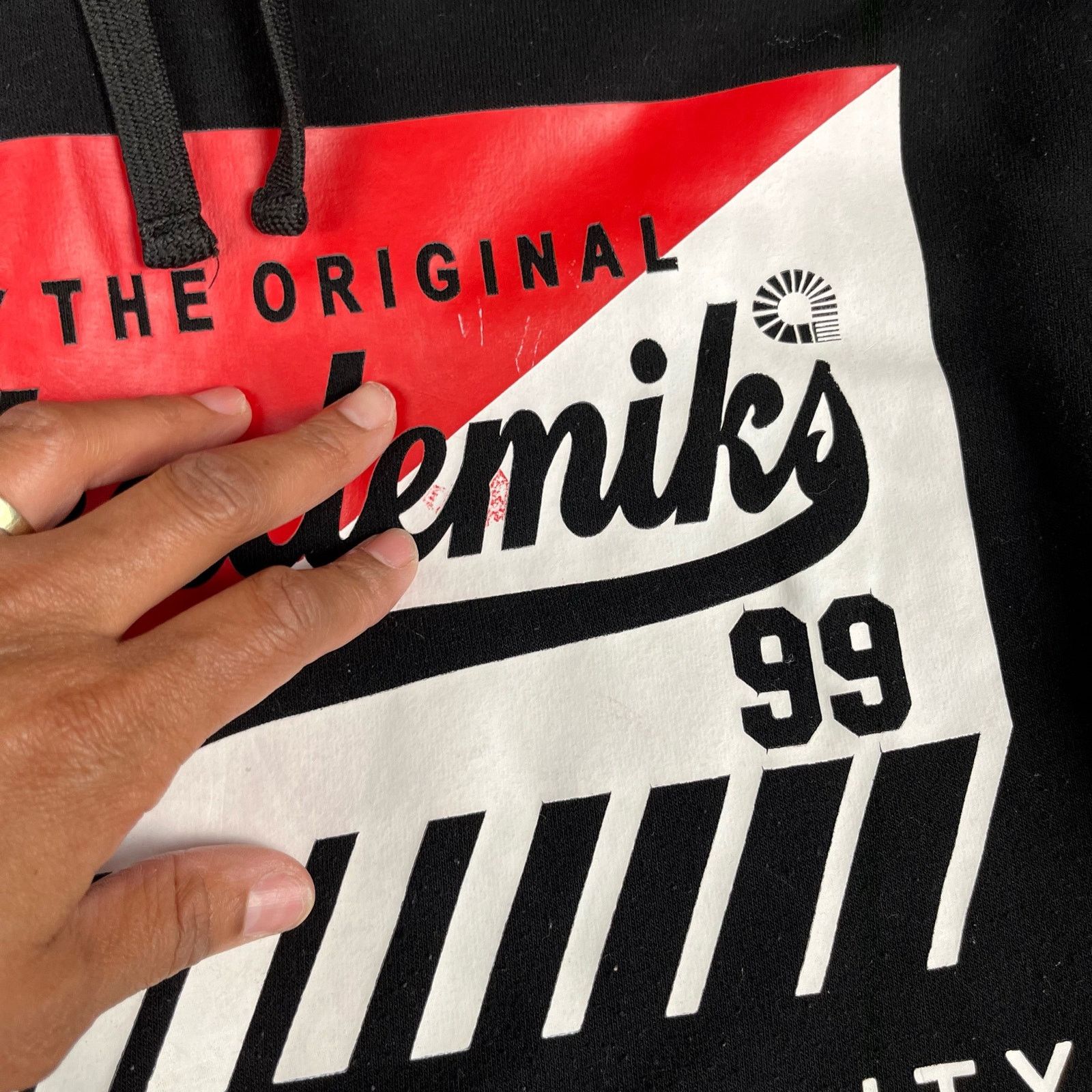 Akademiks Vintage Y2K Akademiks Streetwear Puffy Graphic Hoodie P-11 Size US L / EU 52-54 / 3 - 3 Thumbnail