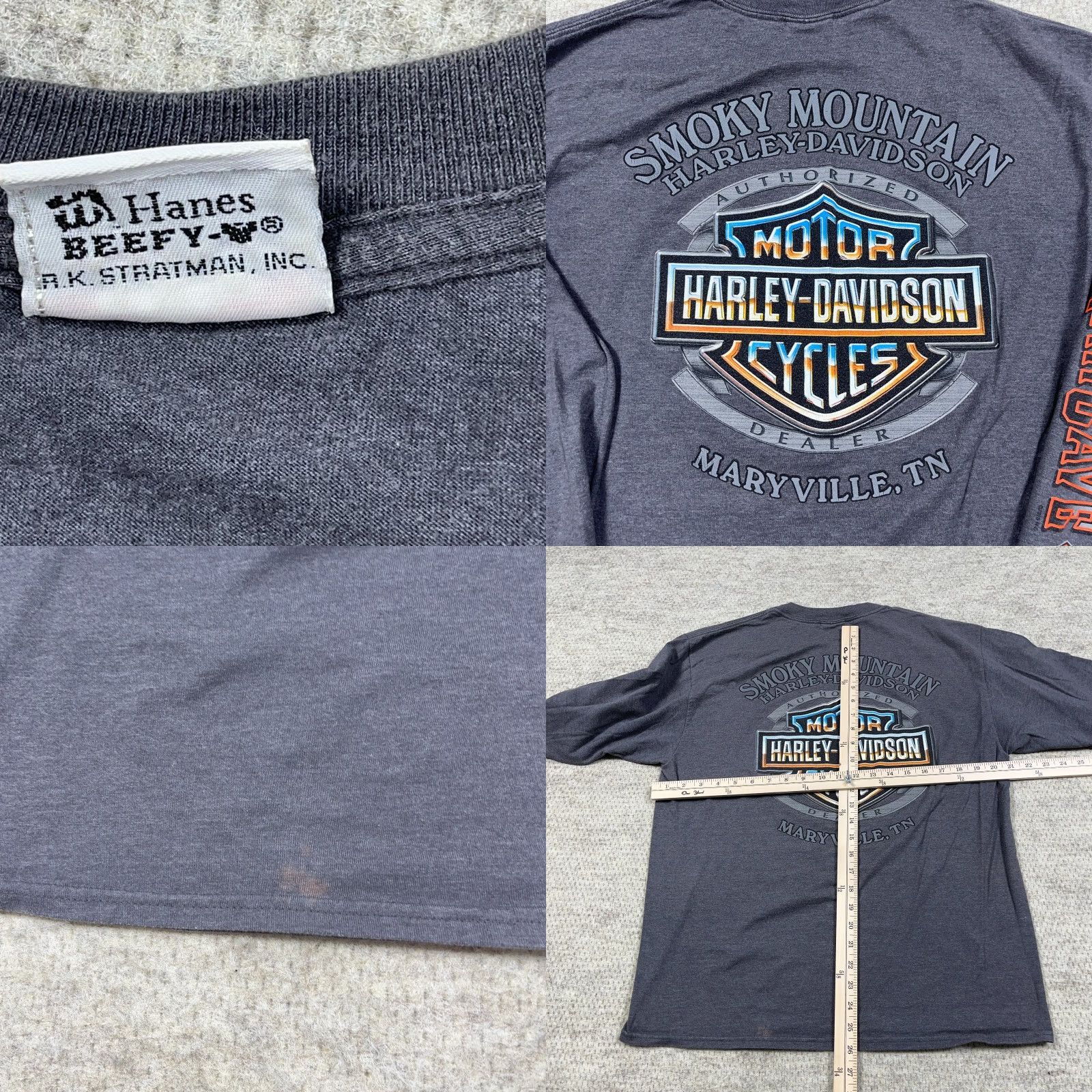 Harley Davidson VINTAGE Harley-Davidson Shirt Men L Gray Crew Neck Graphic Print Logo 80s Retro Motorcycle Biker USA Long Sleeve Cotton Jersey Size US L / EU 52-54 / 3 - 8 Thumbnail