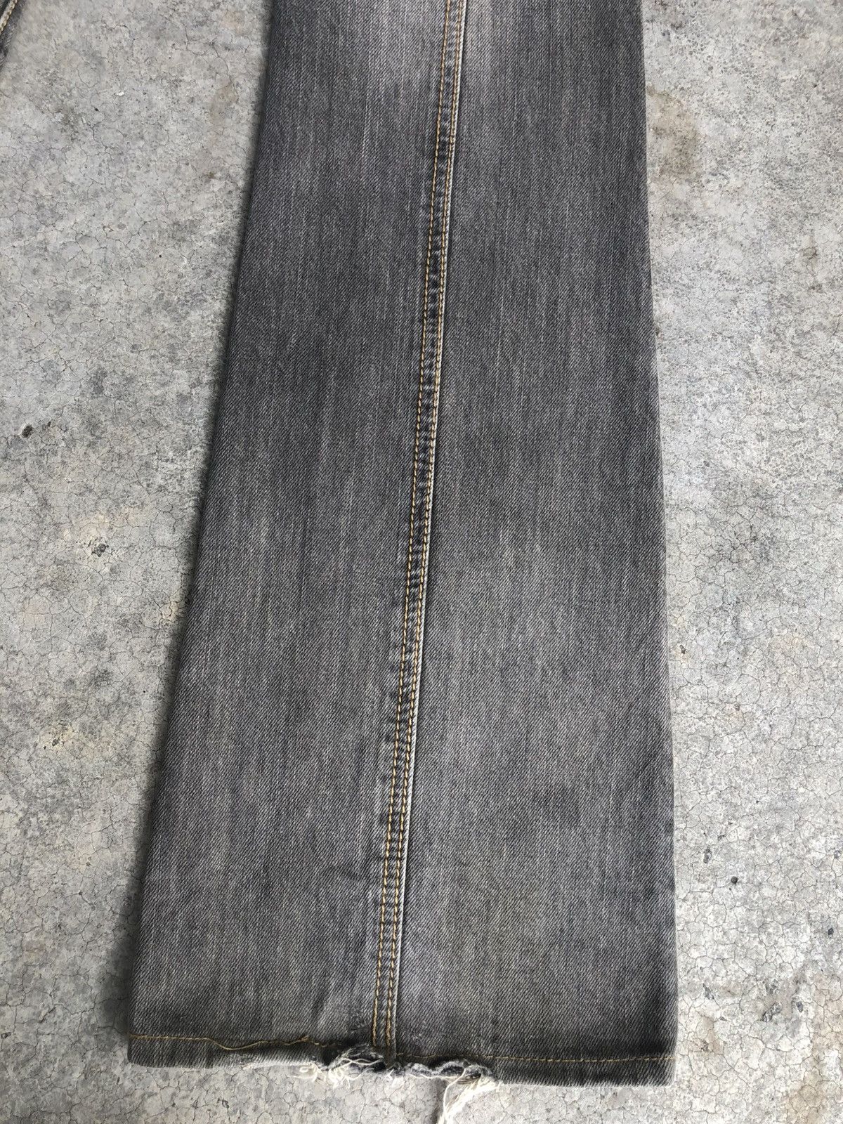 If Six Was Nine Japanese Morgan Homme Flared Jeans Distressed Denim Size US 31 - 11 Thumbnail