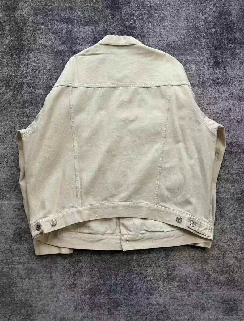 Balenciaga Balenciaga Beige Denim Jacket Size US M / EU 48-50 / 2 - 2 Thumbnail