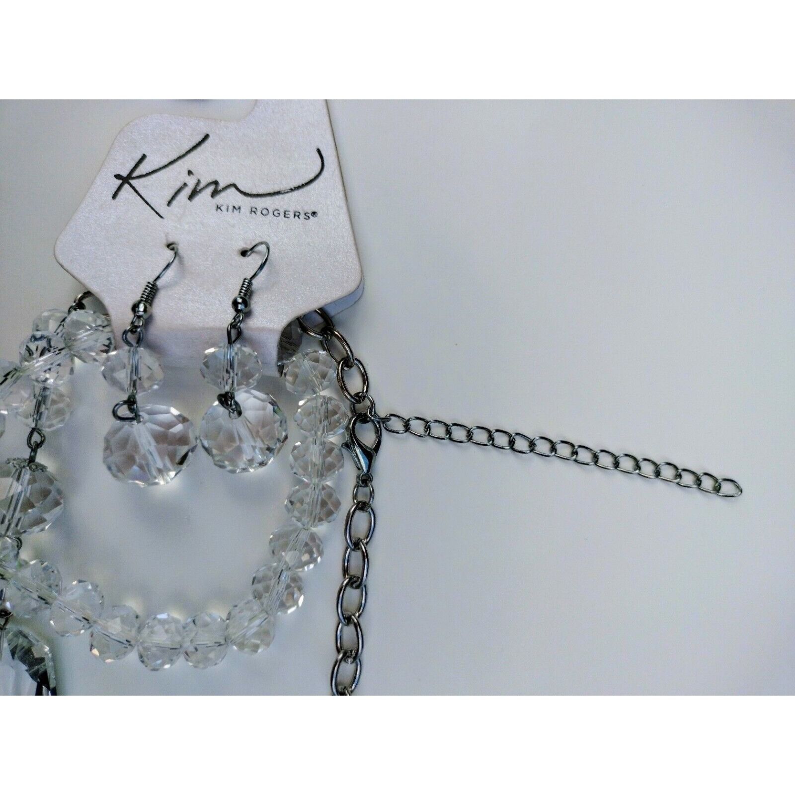 Other Kim Rogers Set Clear Beads Necklace Earrings Bracelet Transp Size ONE SIZE - 11 Thumbnail