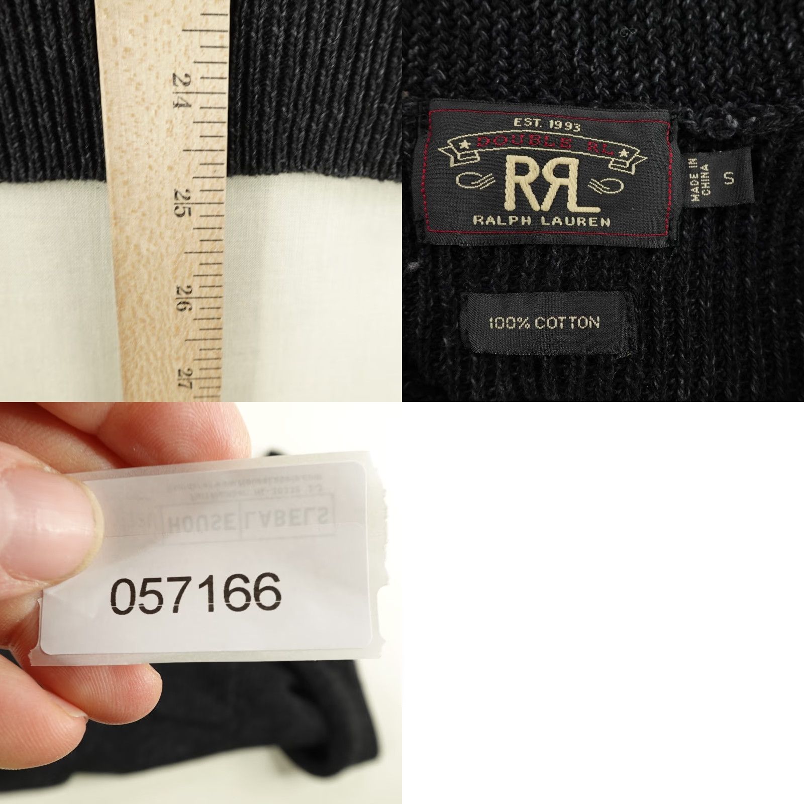 Ralph Lauren VINTAGE Ralph Lauren RRL Sweater Pullover Mens Small Black Knit Collared Cotton Casual Size US S / EU 44-46 / 1 - 8 Thumbnail