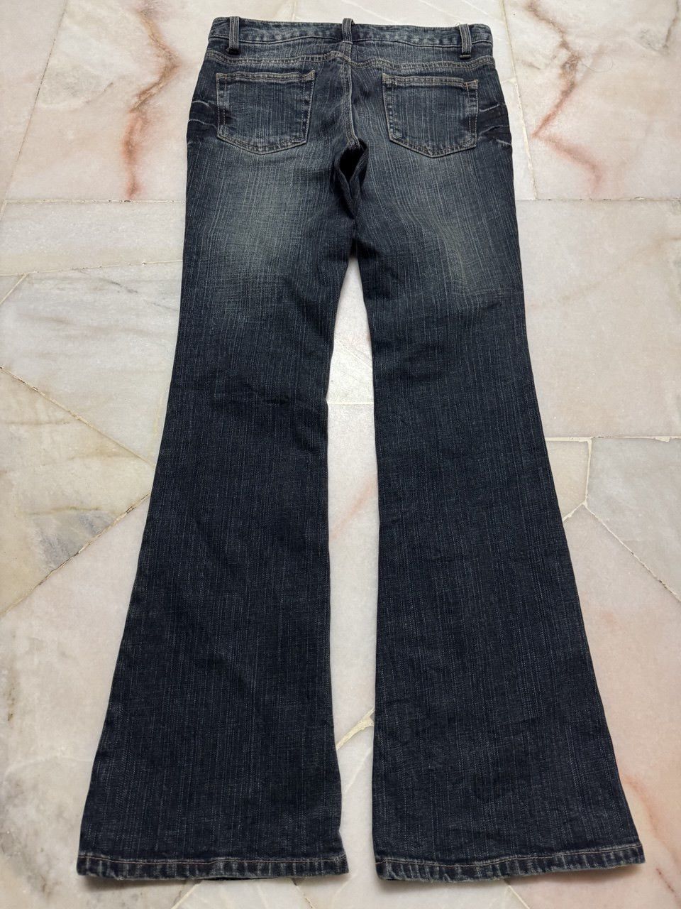 Japanese Brand Flared💥Bell Bottom Japanese Mudwash Bootcut Insane Dark Jean Size US 29 - 2 Thumbnail