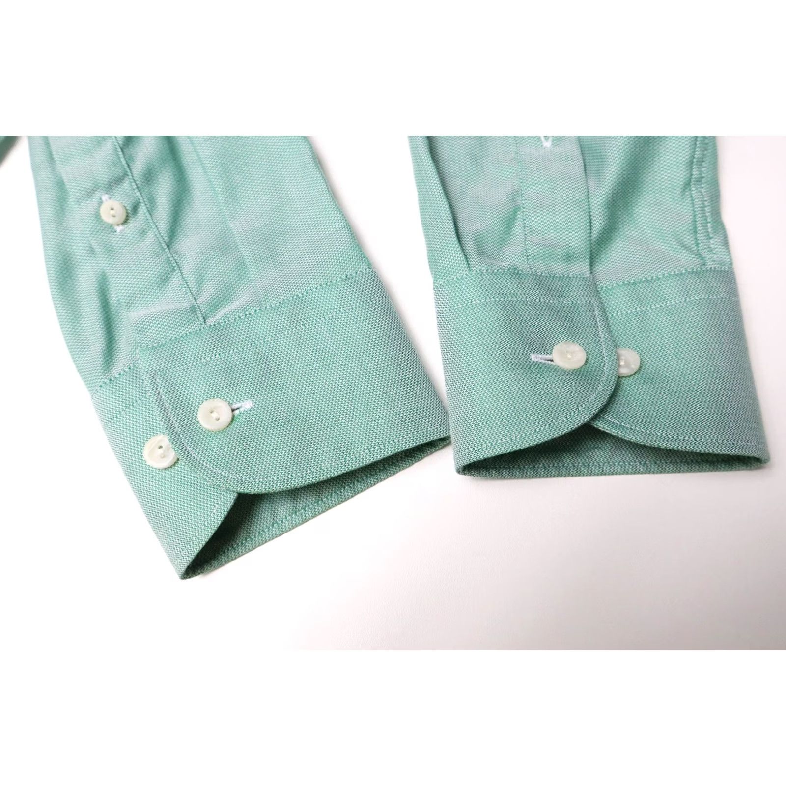 Eton Eton Shirt Men's MEDIUM Green Collared Button-Up Cotton Tencel Stretch Slim Size US M / EU 48-50 / 2 - 6 Thumbnail