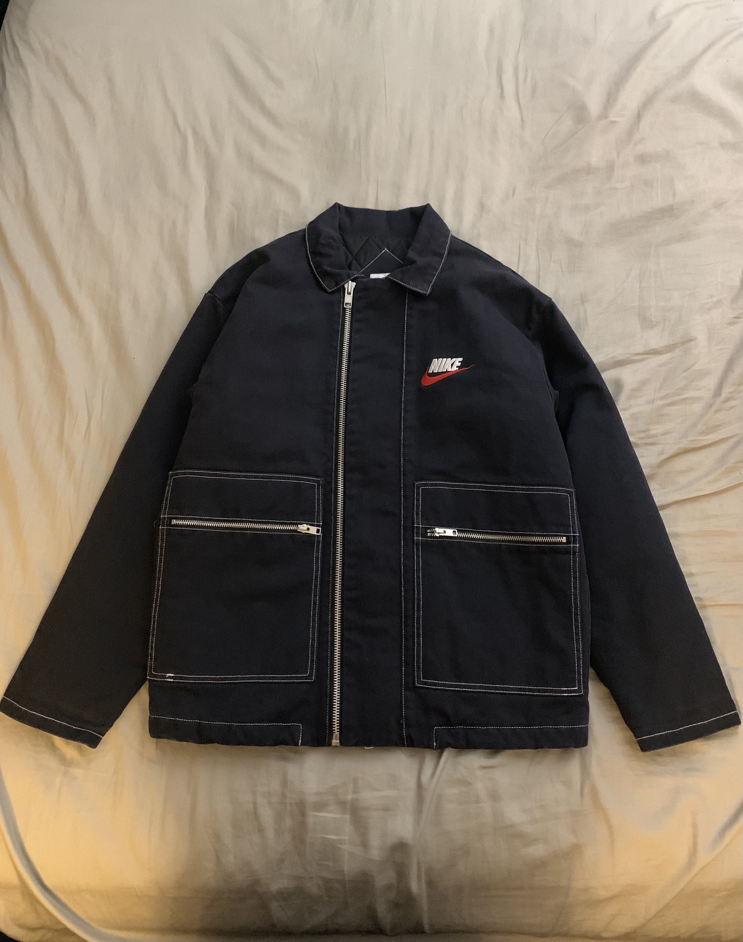 Nike × Supreme Supreme x Nike double zip quilted work jacket | Grailed