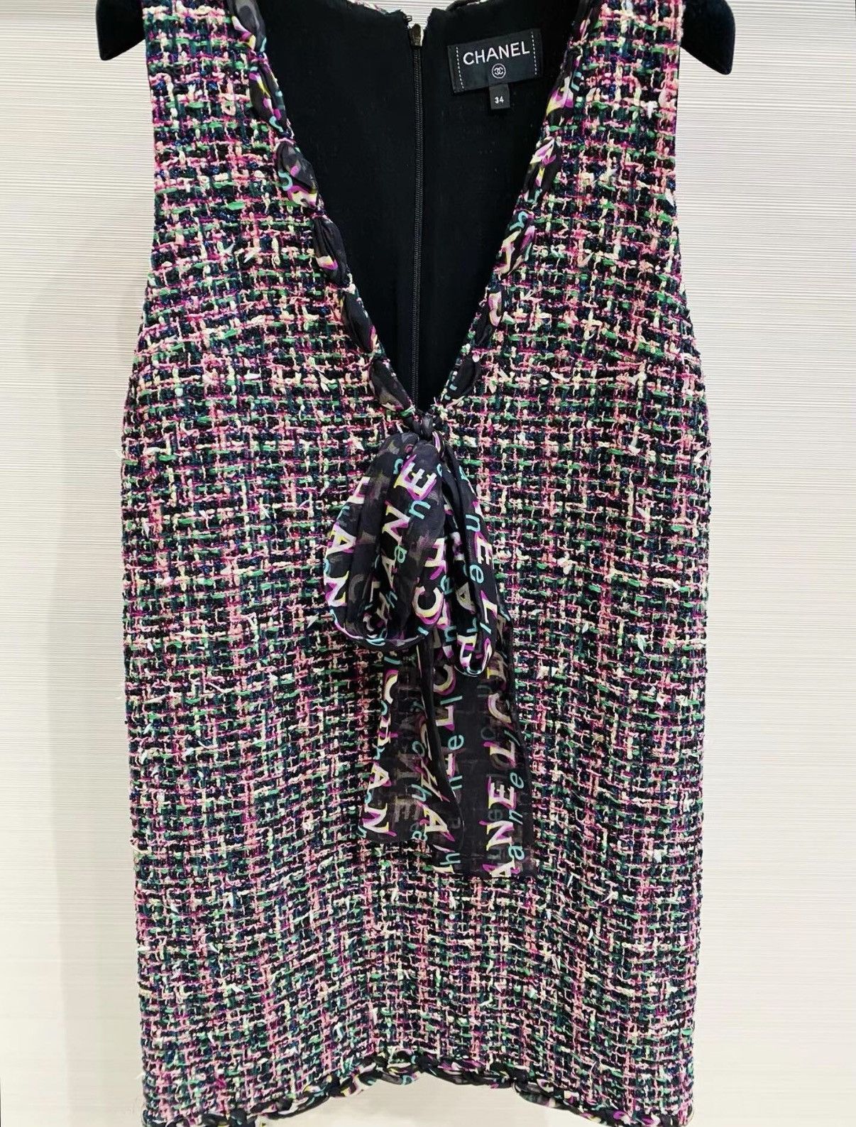 Chanel Chanel Size 34 Colorful Tweed Woven V-Neck Midi Dress J33 Size XXS / US 00 / IT 34 - 3 Thumbnail