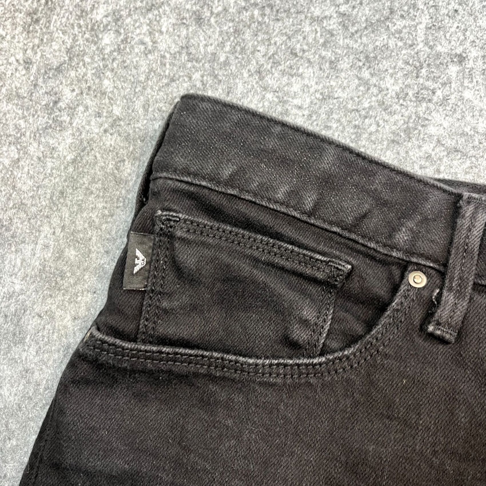 Emporio Armani Emporio Armani Jeans Slim Tapered 34 30 Dark Wash Black Stretch J06 GA Mens Regular Denim 5-Pocket Size US 34 / EU 50 - 7 Thumbnail