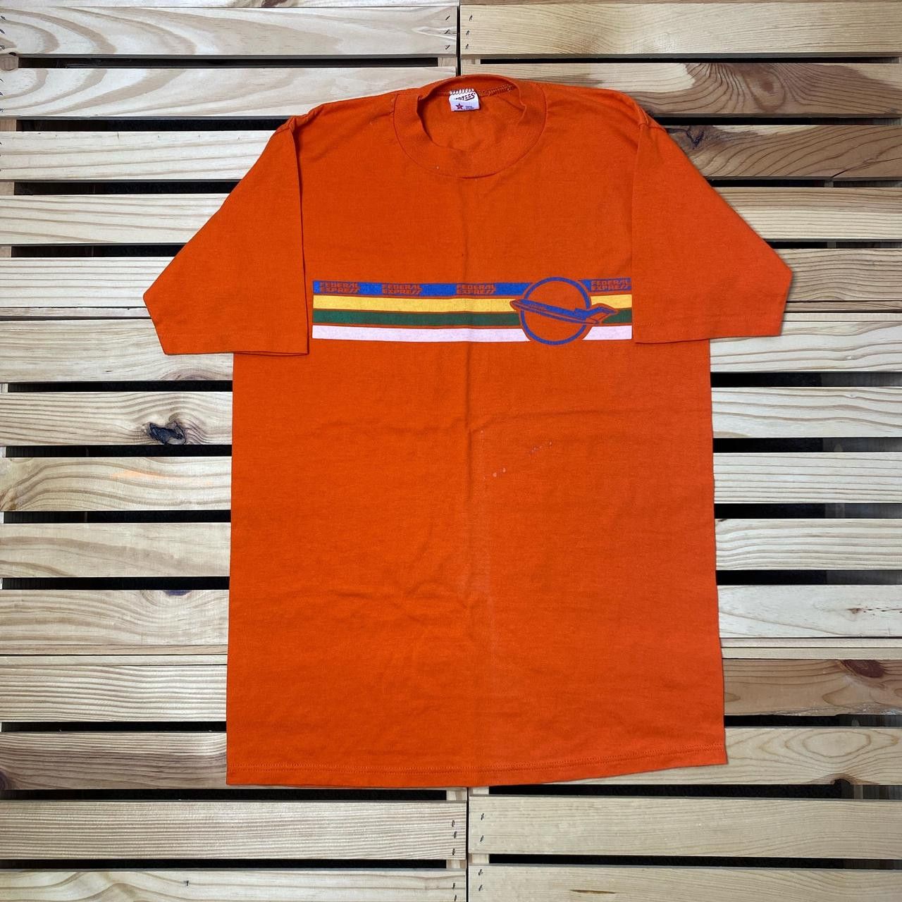 Jerzees True Vintage FedEx Mail Orange Aerospace Tee Size Medium Size US M / EU 48-50 / 2 - 1 Thumbnail