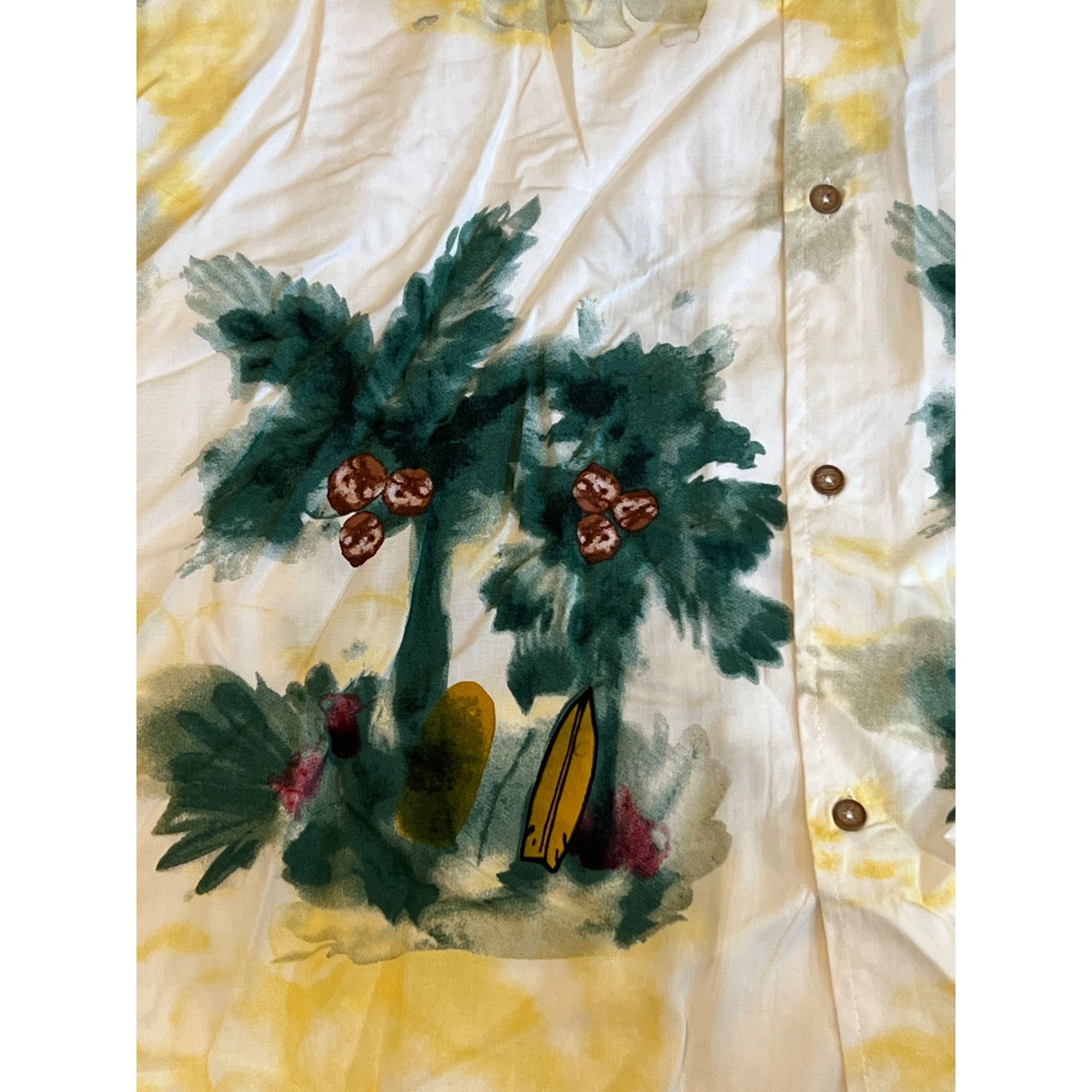 Other Distortion Hawaiian Camp Shirt Palm Trees 100% Viscose Size Size US XXL / EU 58 / 5 - 2 Thumbnail