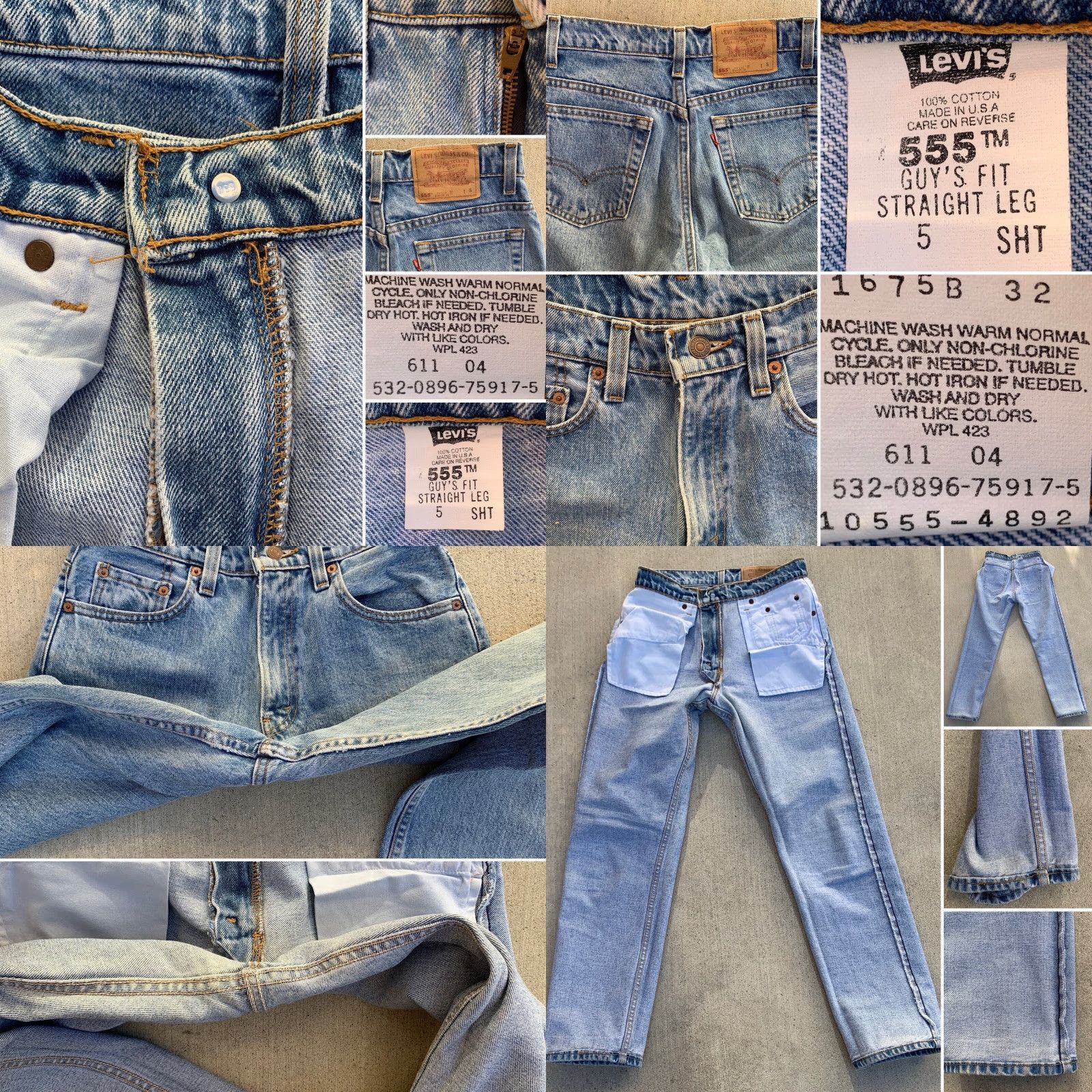 Levi's VINTAGE Levi’s Jeans 555 Straight Women 28 in 90s 1990s Size 5 Blue 100% Cotton Five-Pocket Design Denim Size 27" / US 4 / IT 40 - 10 Thumbnail
