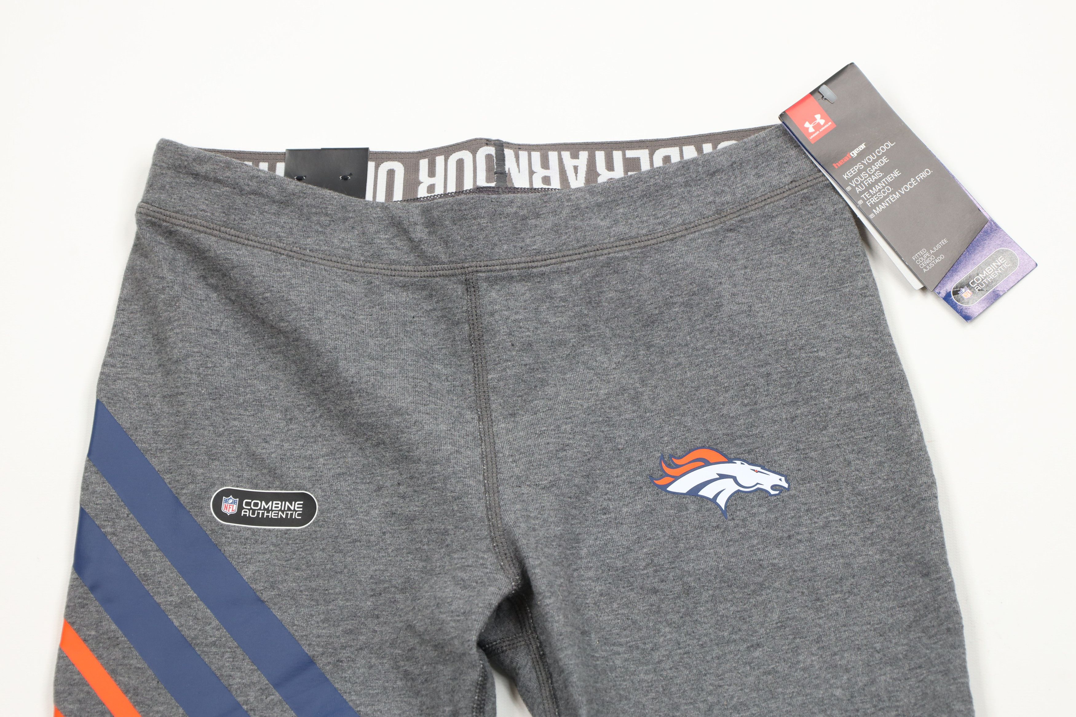 Under Armour × Vintage New Under Armour Combine Denver Broncos Football Tights Gray Size 26" / US 2 / IT 38 - 2 Thumbnail