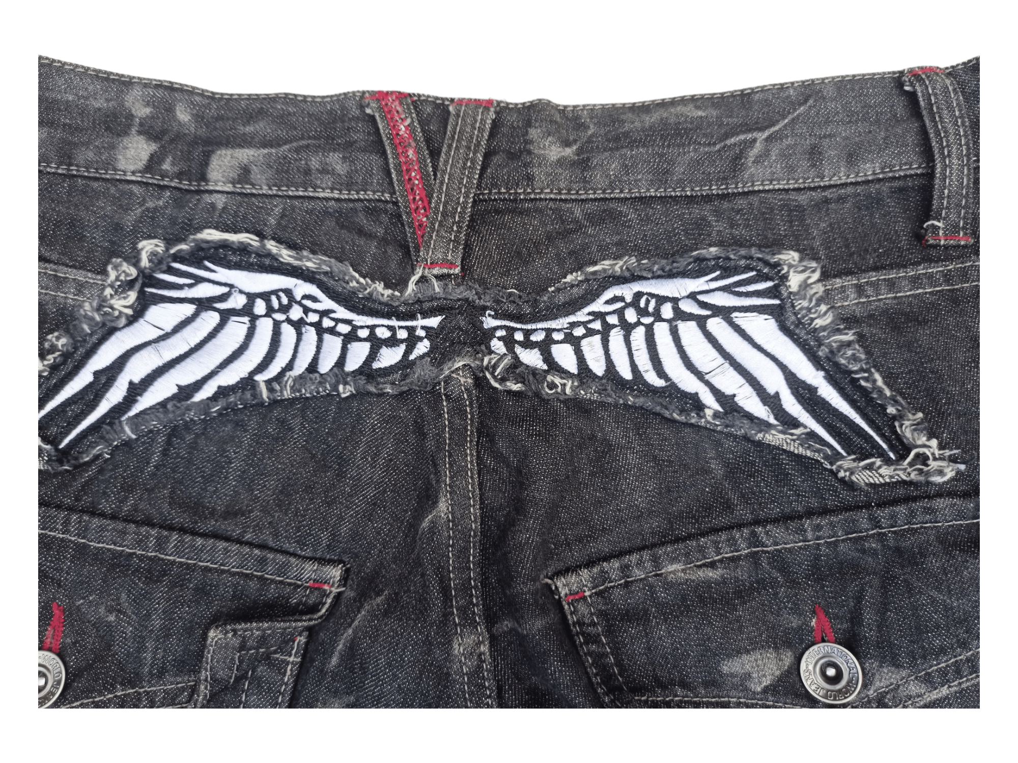 Nylaus Wing Whisker Mud Wash Flare Jeans