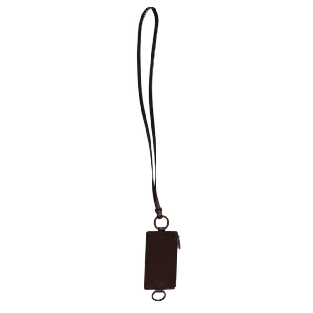 Dolce & Gabbana Dolce & Gabbana Brown Calf Leather Lanyard Logo Card Holder Size ONE SIZE - 2 Thumbnail