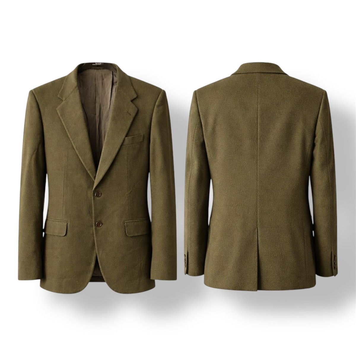 Burberry 70/80’s BURBERRYS WOOL CASHMERE MENS CLASSIC BLAZER JACKET Size 52L - 2 Thumbnail