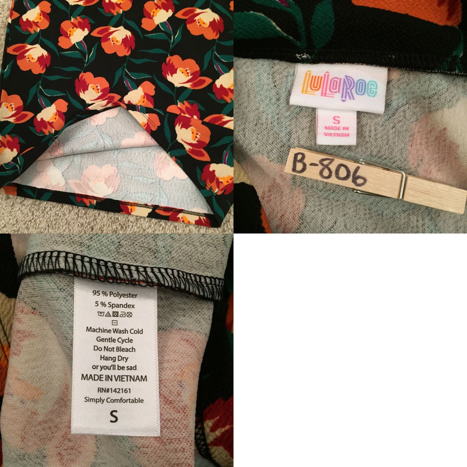 Vintage VINTAGE LuLaRoe Cassie Skirt S Women Orange Floral Knee Length Unlined Pull On Pencil/ Straight S Size 28" / US 6 / IT 42 - 8 Thumbnail