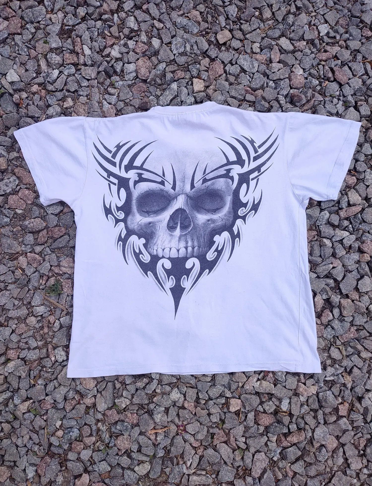 Affliction 💀Vintage Skull tattoo spiral metal t-shirt Size US M / EU 48-50 / 2 - 7 Thumbnail