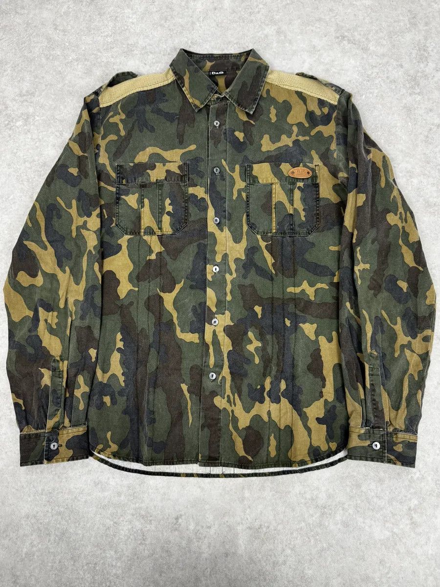 Dolce & Gabbana AW2004 Dolce & Gabbana Camo Khaki Cargo Shirt Size US M / EU 48-50 / 2 - 1 Thumbnail