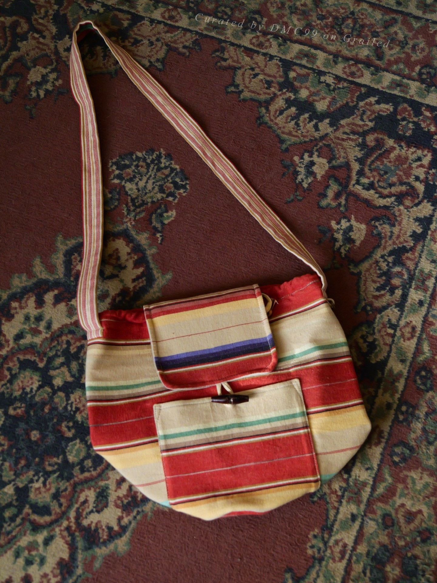 Vintage Vintage Ralph Lauren Striped Shoulder Bag Size ONE SIZE - 1 Thumbnail