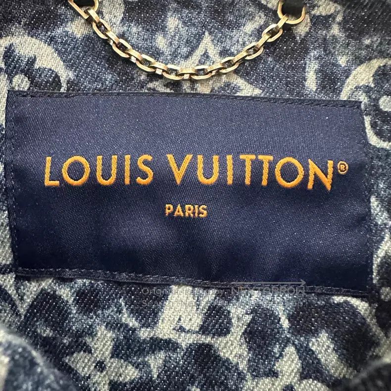 Louis Vuitton Printed with presbyopic logo denim jacket