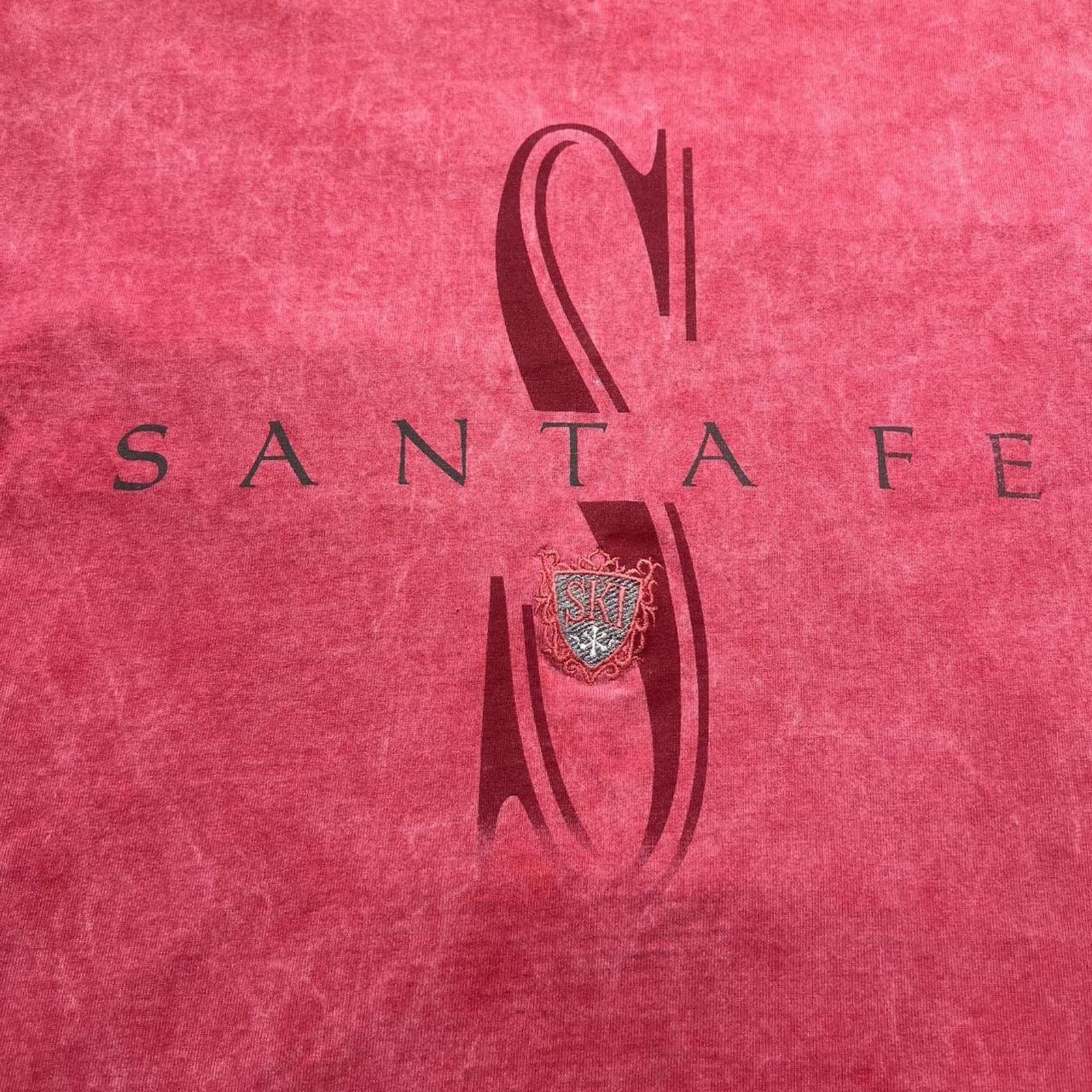 Designer Vintage 90s Santa Fe Ski Embroidered Longsleeve Red T-shirt Size US XL / EU 56 / 4 - 4 Thumbnail