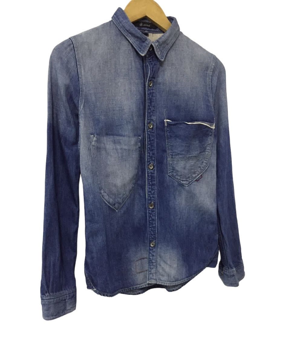 Japanese Brand JOHN BULL SELVEDGE SINGLE POCKET CHAMBRAY JEANS SHIRT Size US S / EU 44-46 / 1 - 2 Thumbnail