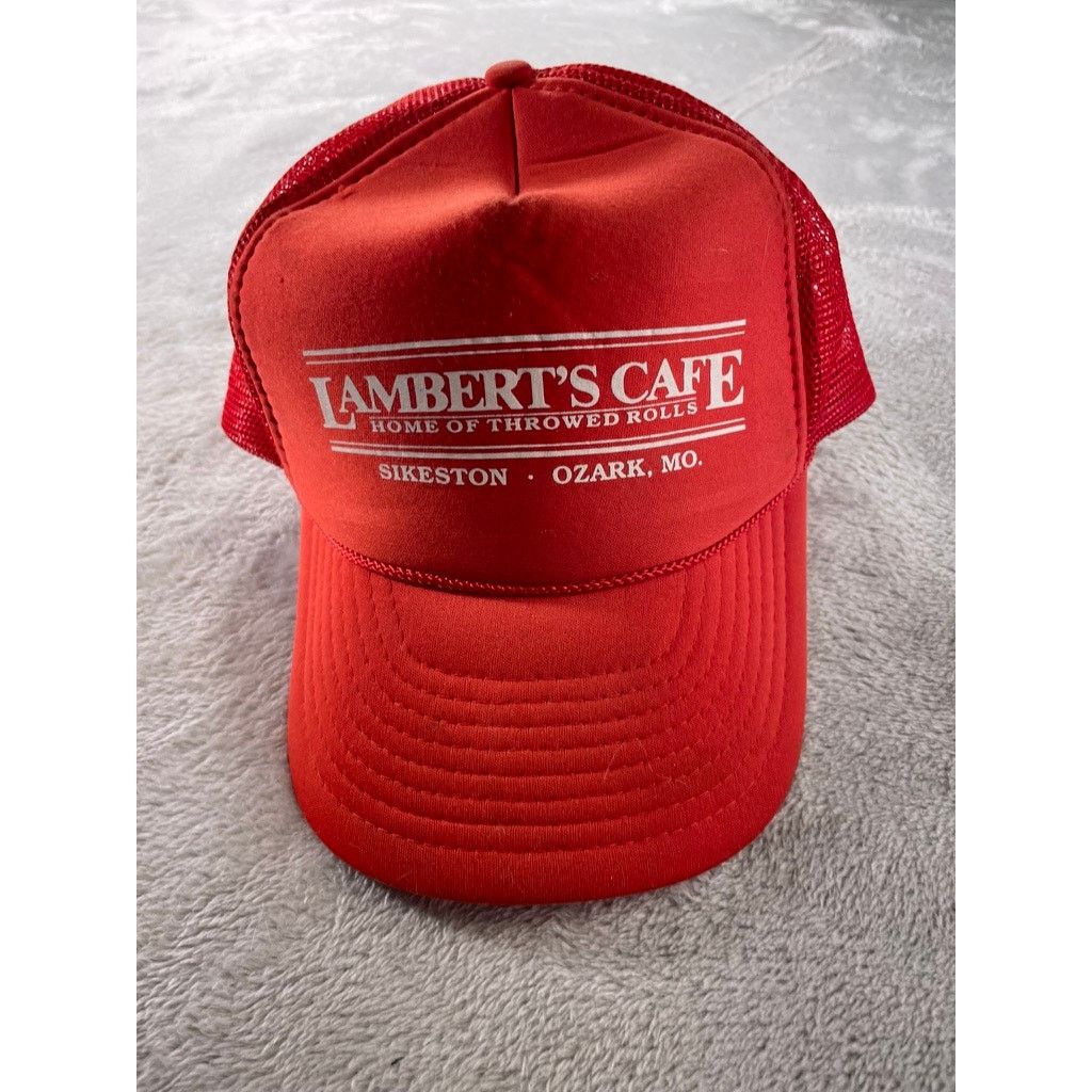 Other Lambert’s Cafe Missouri "Throwed Rolls” Red Trucker Hat Size ONE SIZE - 1 Thumbnail