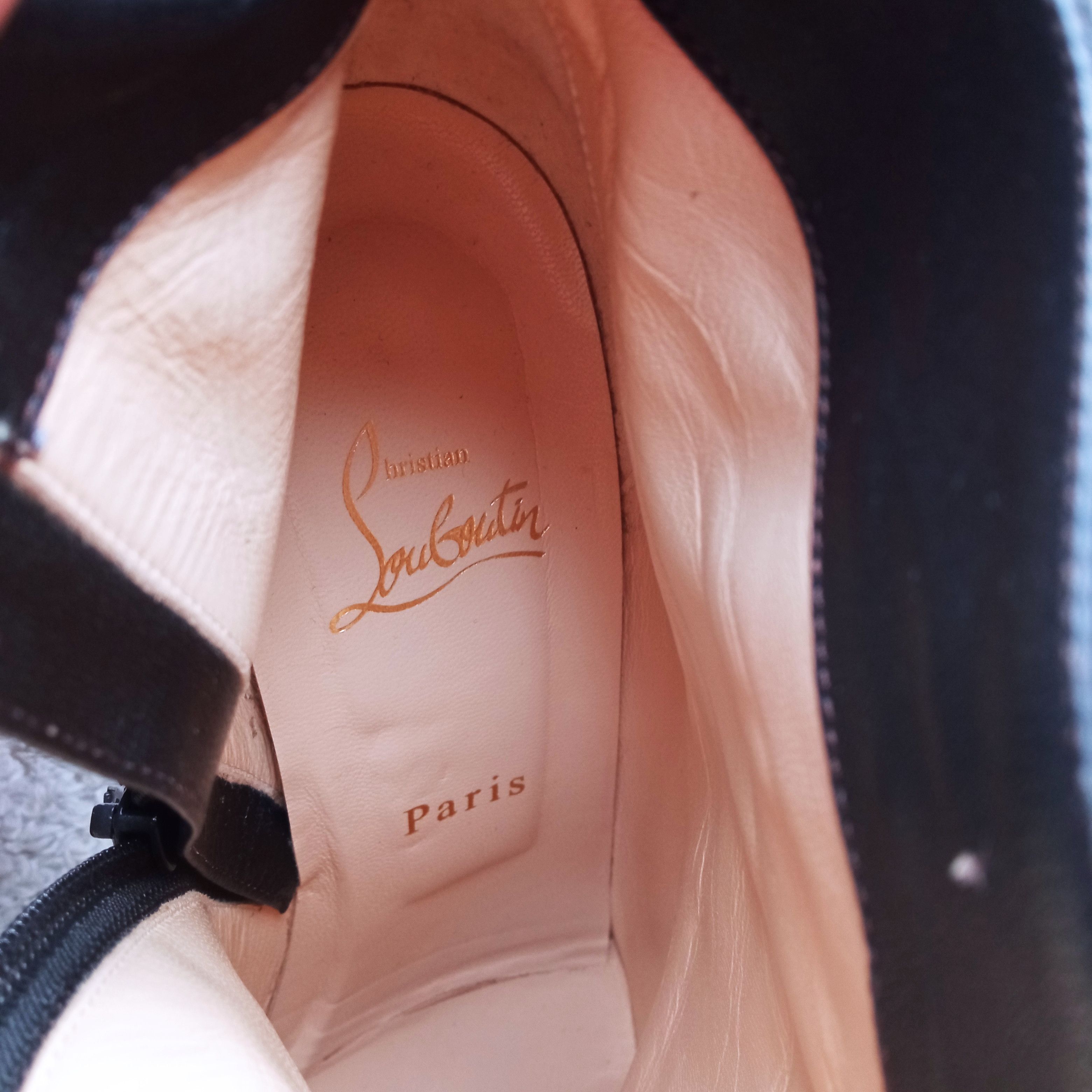 Christian Louboutin Auth Christian Louboutin Brownish Gray Suede Leather Booties Size US 9.5 / IT 39.5 - 9 Thumbnail