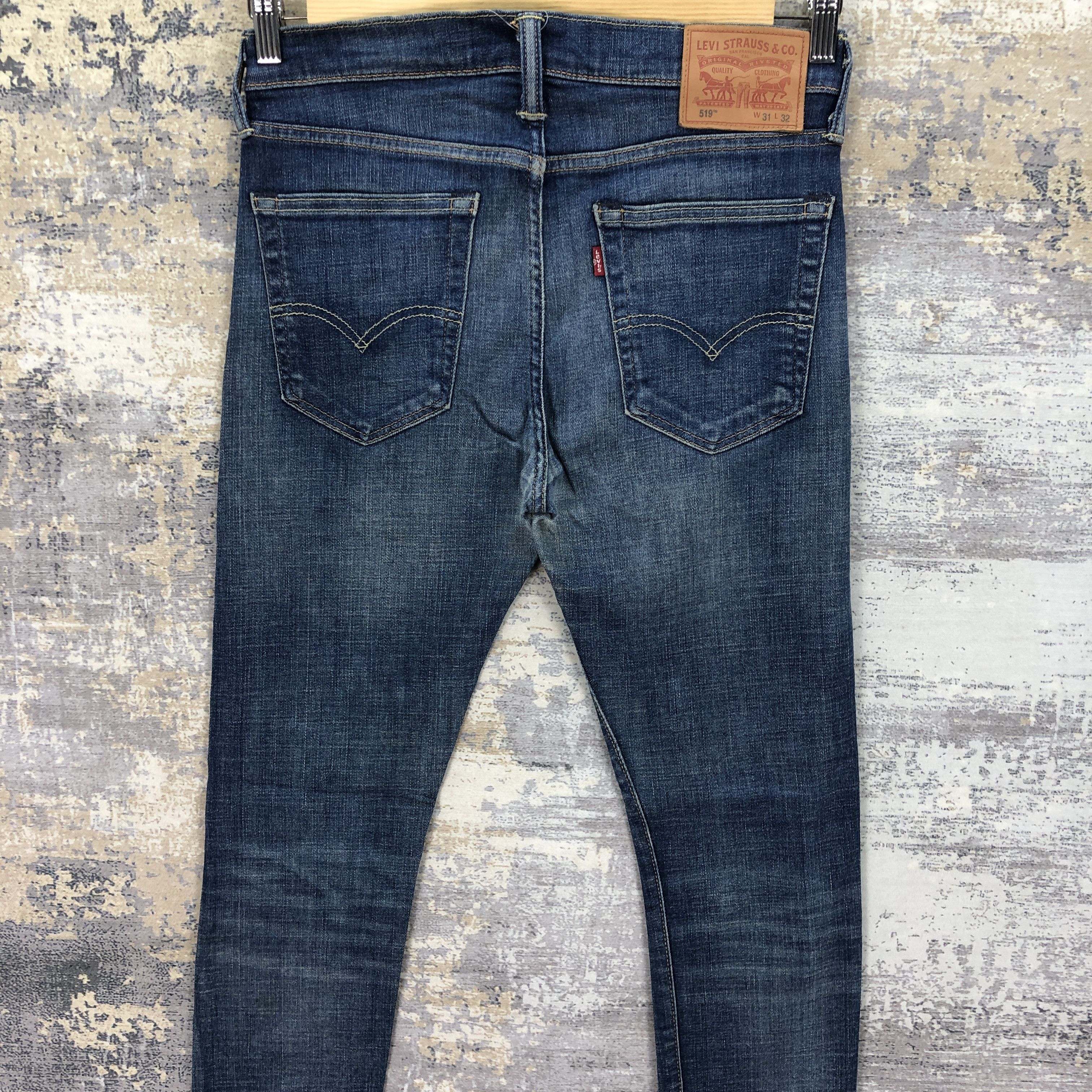 Levi's Vintage Y2K Levis 519 Skinny Jeans Levi's Faded Washed Denim Size US 30 / EU 46 - 4 Thumbnail