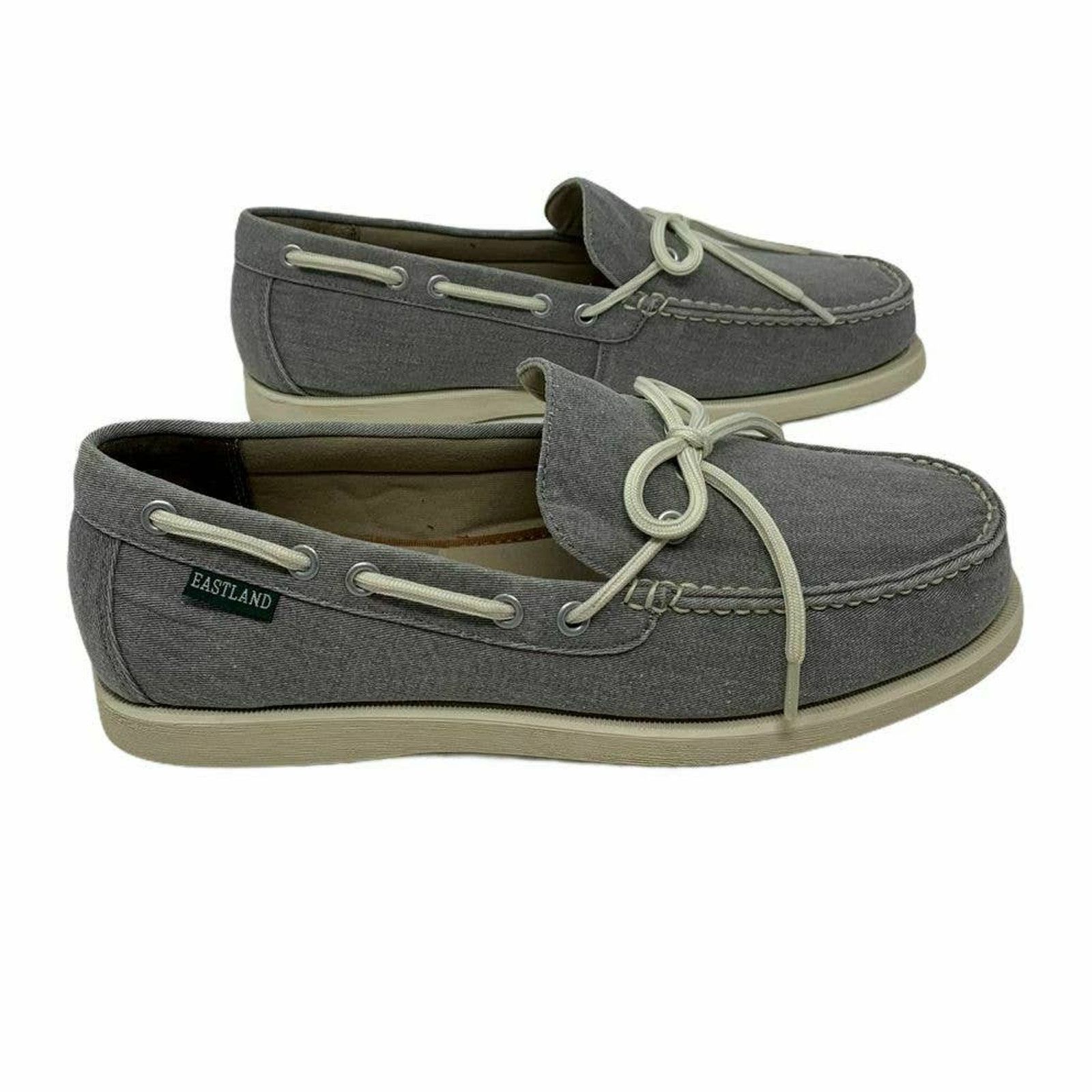 Eastland Eastland Yarmouth Gray Canvas Men's Boat Shoes 10.5 D Size US 10.5 / EU 43-44 - 9 Thumbnail