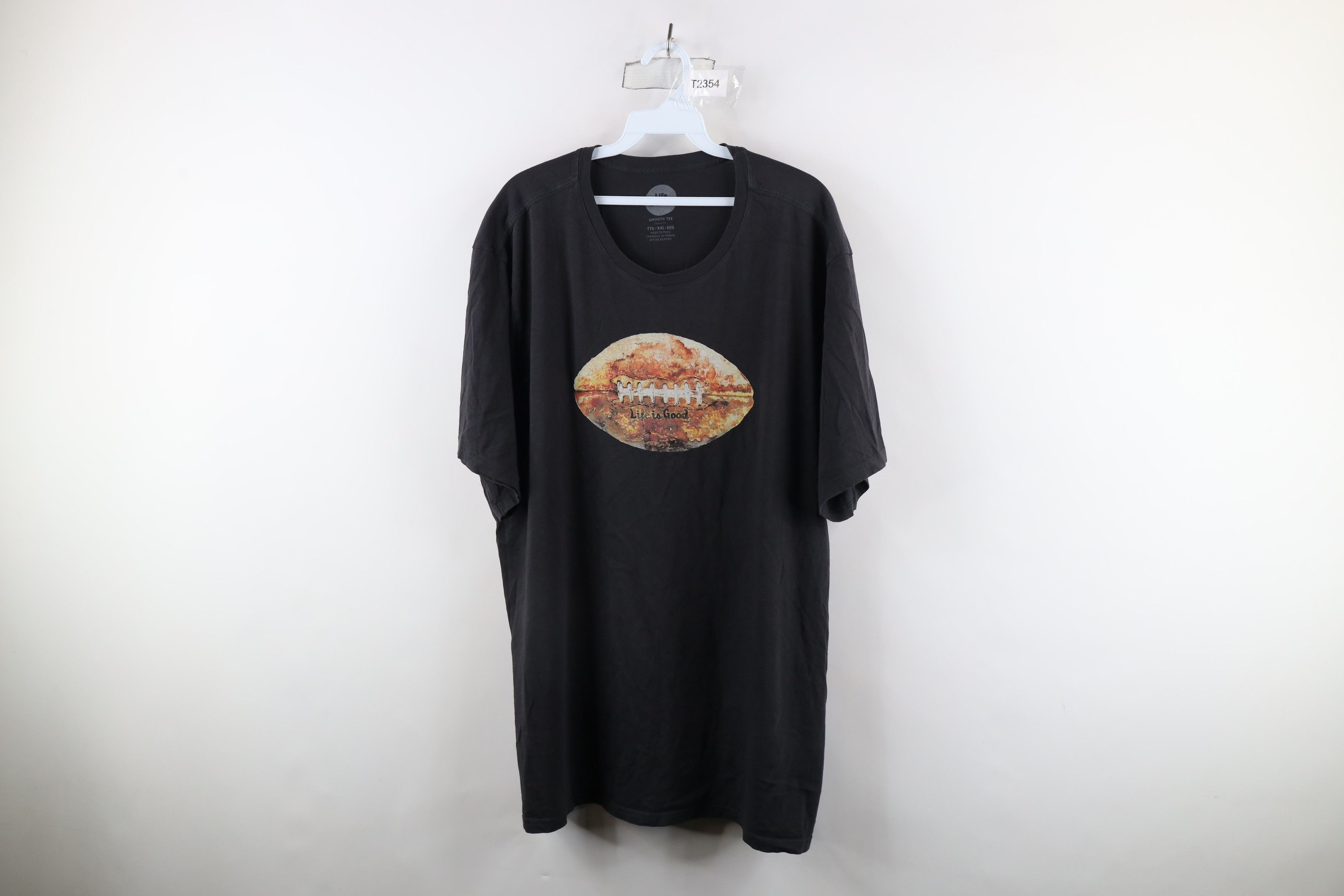 Life is Good × Vintage Life Is Good Smooth Tee Football Short Sleeve T-Shirt Gray Size US XXL / EU 58 / 5 - 1 Thumbnail