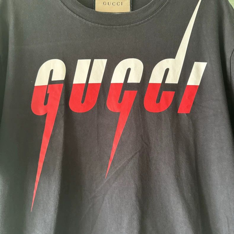 Gucci Gucci Black lightning-printed short-sleeved T-shirt Size US M / EU 48-50 / 2 - 7 Thumbnail