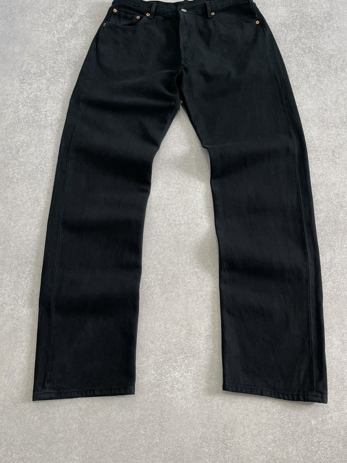 Levi's Vintage Levi's 501 Red Tab Straight Fit Black Denim Jeans Size US 36 / EU 52 - 3 Thumbnail