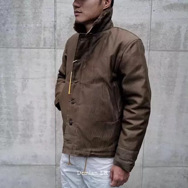Freewheelers freewheelers Men's waxed extra heavy alpaca N1 deck jacket Size US S / EU 44-46 / 1 - 4 Thumbnail
