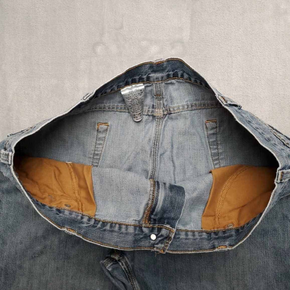 Carhartt Carhartt Jeans Men 42x34 Blue Denim Straight Leg Relaxed Fit 101483 Workwear 5-Pocket Denim Pull-On Zip Logo Belt Loops Mens Size US 42 / EU 58 - 7 Thumbnail