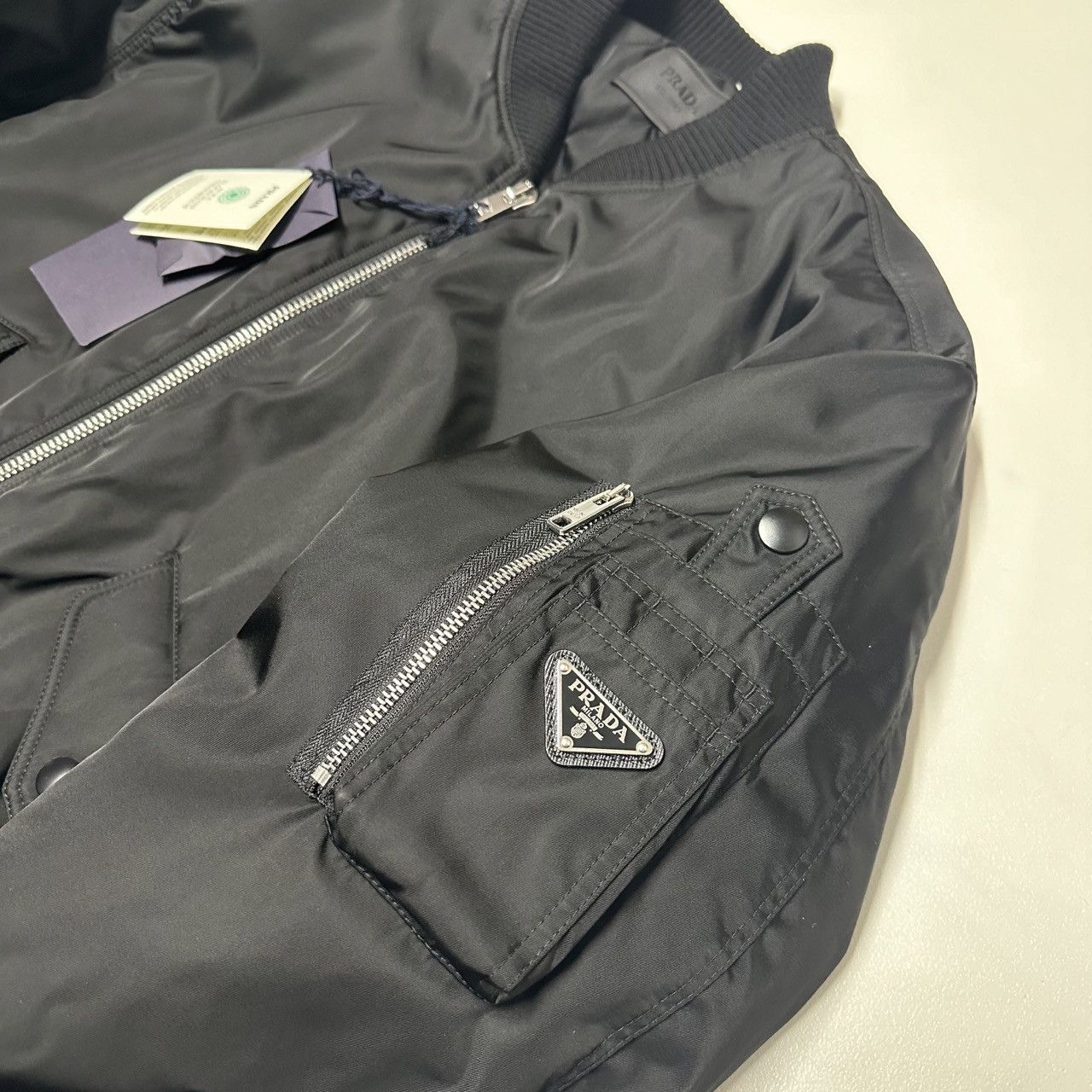 Prada Prada mens size XS S re-nylon Bomber jacket MA-1 Puffer Size US XS / EU 42 / 0 - 13 Thumbnail
