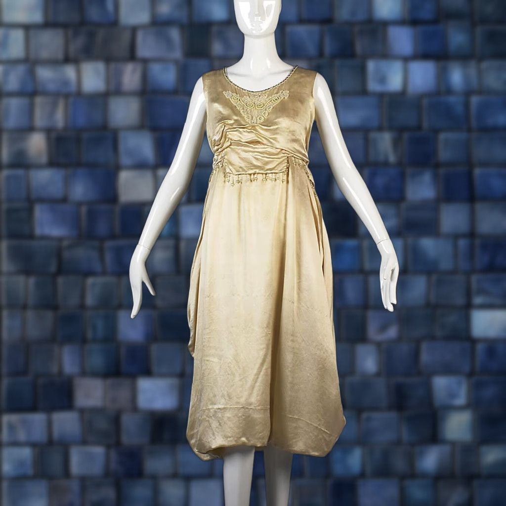 VINTAGE 1920s Ivory Silk Wedding Dress Bridal Gown Art Deco 20s XS/S Women  - www.disolcolor.com