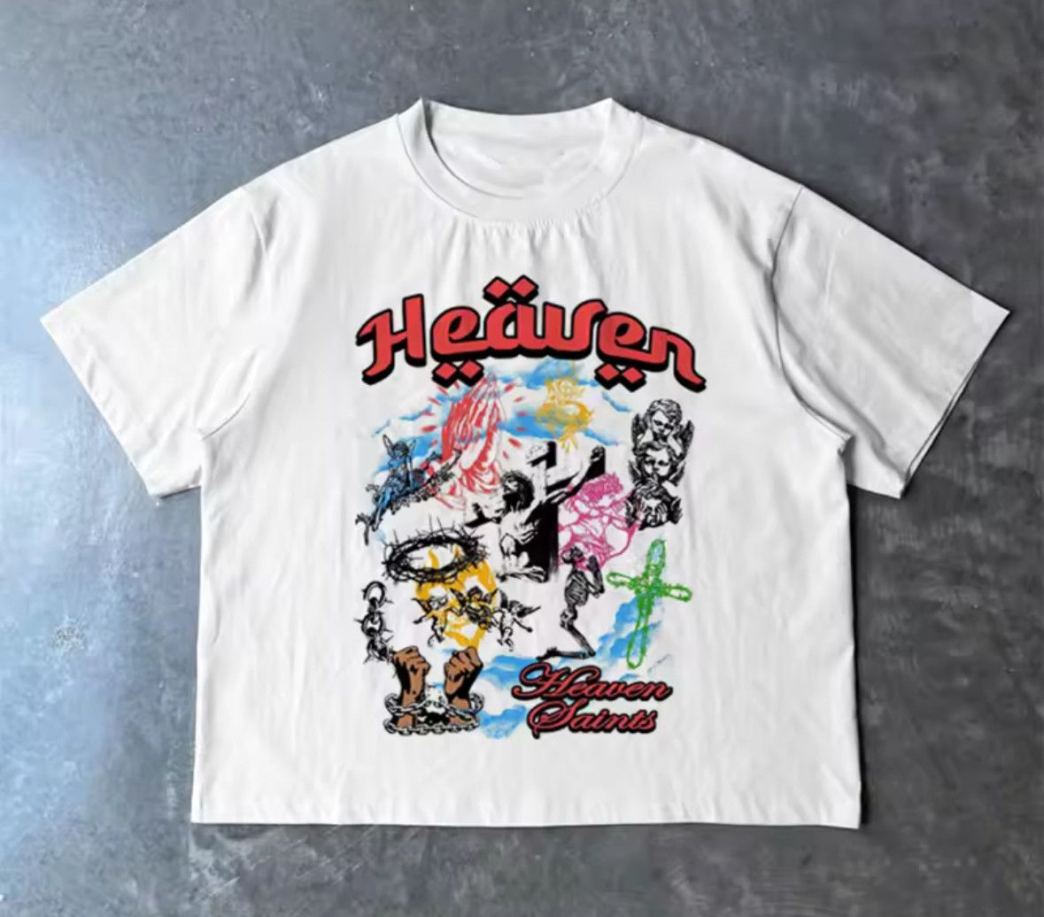Other Streetwear Y2K Korean Heaven Graphic White T-Shirt Size US XXL / EU 58 / 5 - 1 Thumbnail