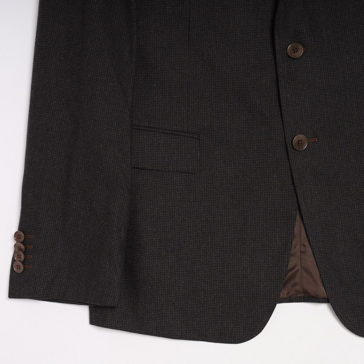 Ermenegildo Zegna Ermenegildo Zegna Brown Abito Suit Wool Cotton Blazer Pants Size 44R - 5 Thumbnail