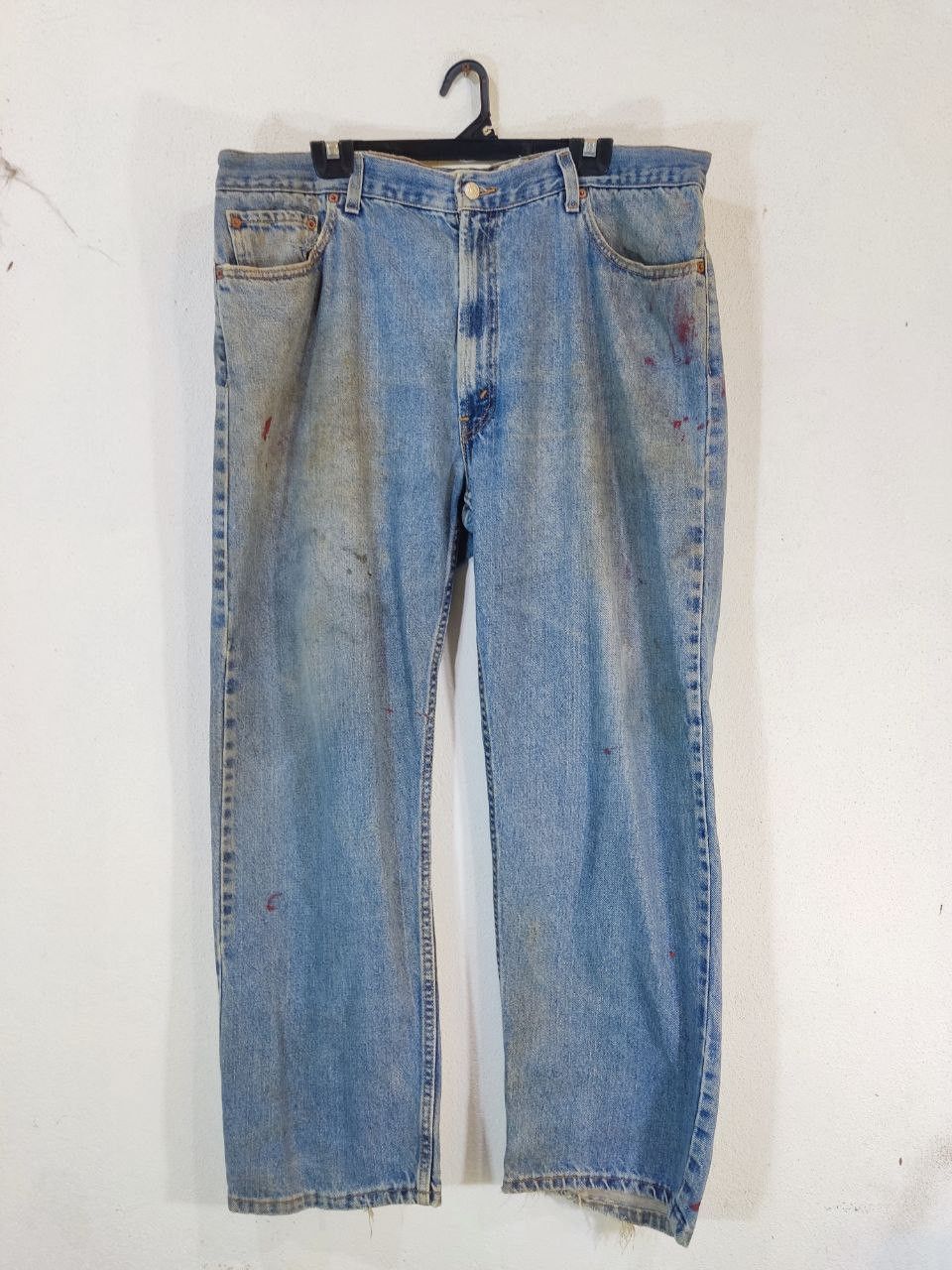Levi's vintage levis 505 regular fit paint splatter denim Size US 42 / EU 58 - 9 Thumbnail