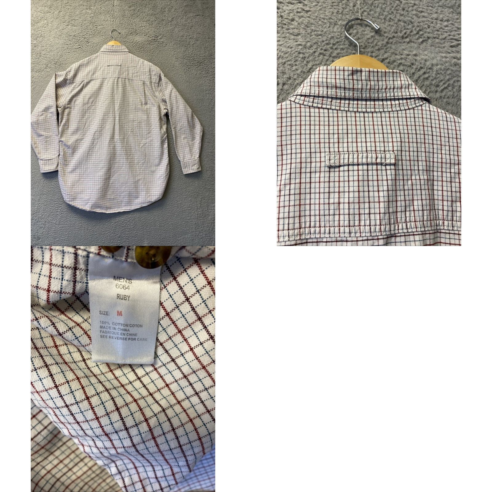 Vintage VINTAGE Woolrich Jacket Shirt Men's M Plaid Beige Cotton Button Up Mid-Length Workwear Outdoor Mens Size US M / EU 48-50 / 2 - 8 Thumbnail