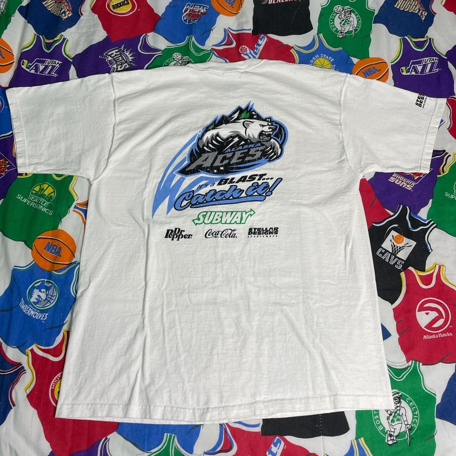 NHL × Vintage Vintage 2000s ECHL Alaska Aces NHL Minor League Hockey Tee Size US XL / EU 56 / 4 - 1 Thumbnail