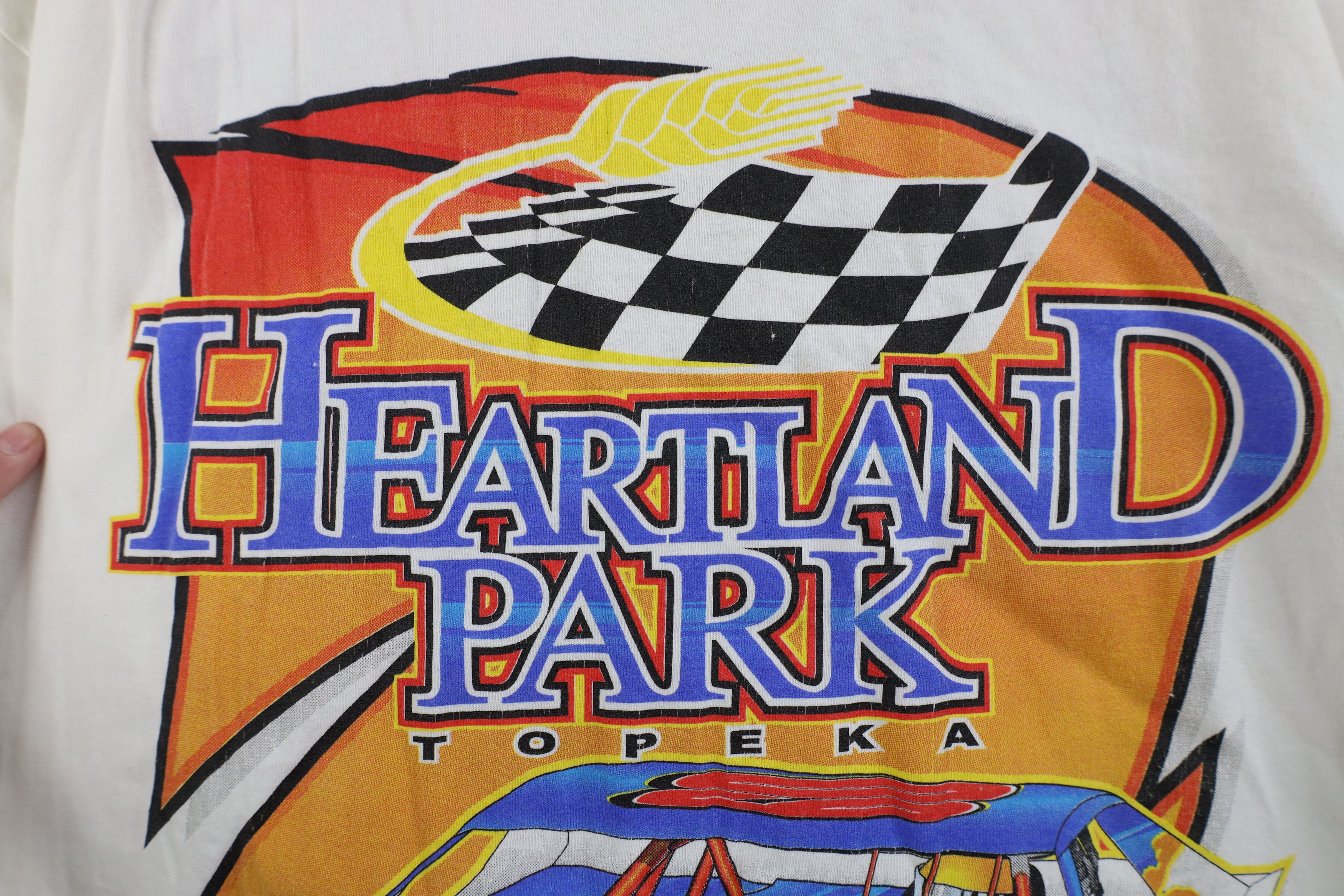 Vintage Vintage Y2K Streetwear Park Topeka Kansas Racing T-Shirt Size US XXL / EU 58 / 5 - 5 Thumbnail