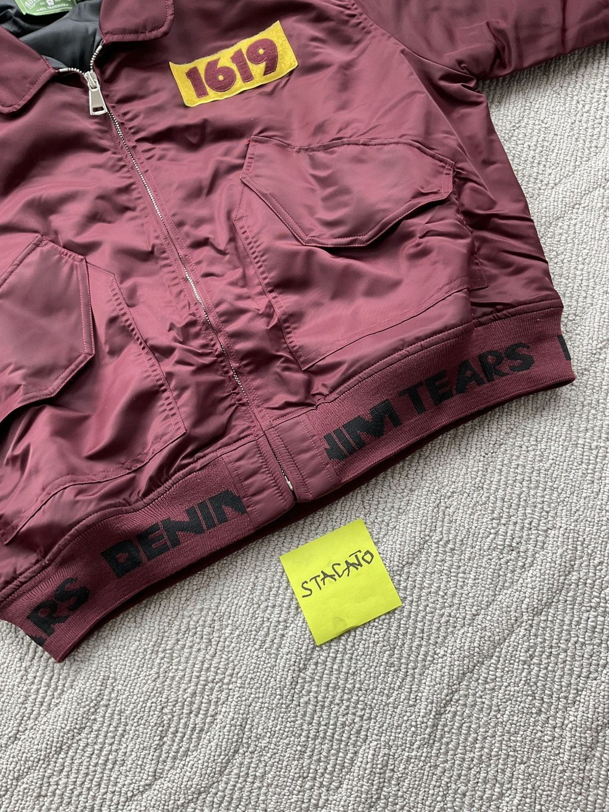 DENIM TEARS Denim Tears Bomber Jacket Maroon Size US XXL / EU 58 / 5 - 2 Thumbnail